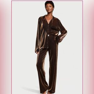 Victoria’s Secret Shimmer Knit Long Pajama Set